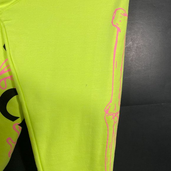 Anti Social Social Club Neon Green Rib Cage hoodie mens size large - Picture 5 of 8